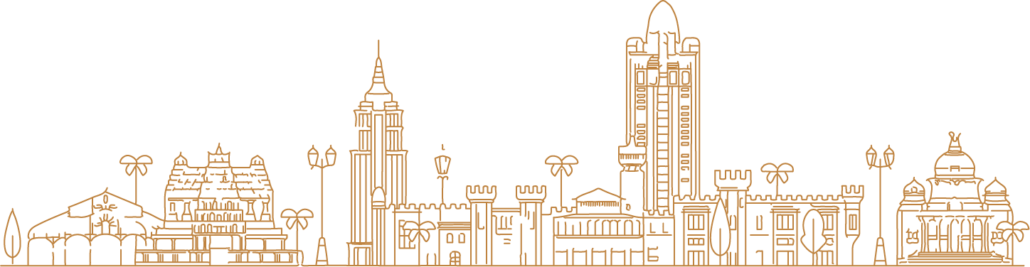 Illustration of the Bengaluru skyline